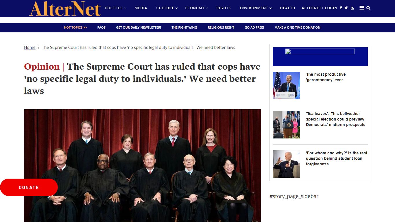 The Supreme Court has ruled that cops have 'no specific legal duty to ...